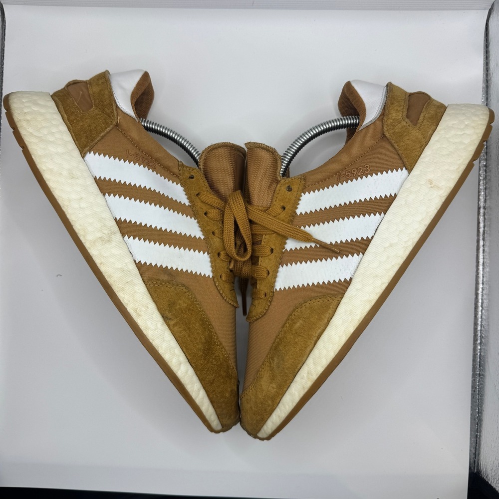 Adidas I-5923 Mens 9 Mesa Brown White Gum Boost Sneakers CQ2491